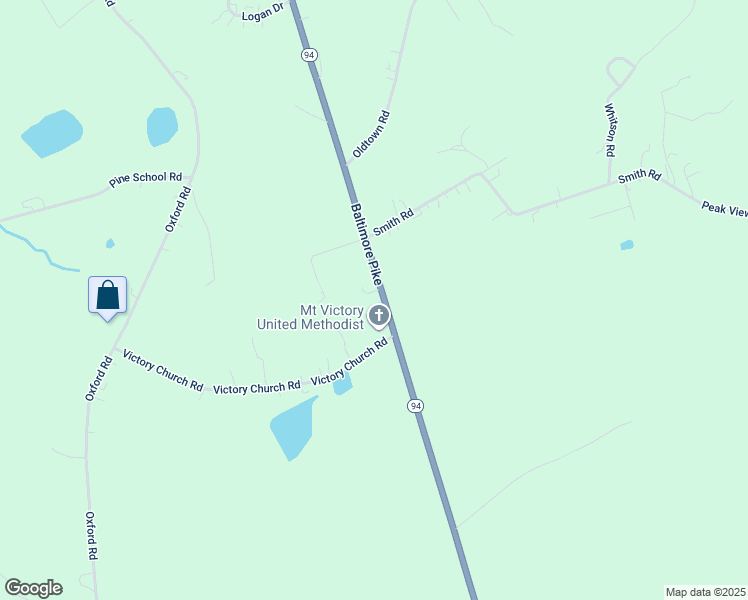 map of restaurants, bars, coffee shops, grocery stores, and more near 938 Baltimore Pike in Gardners
