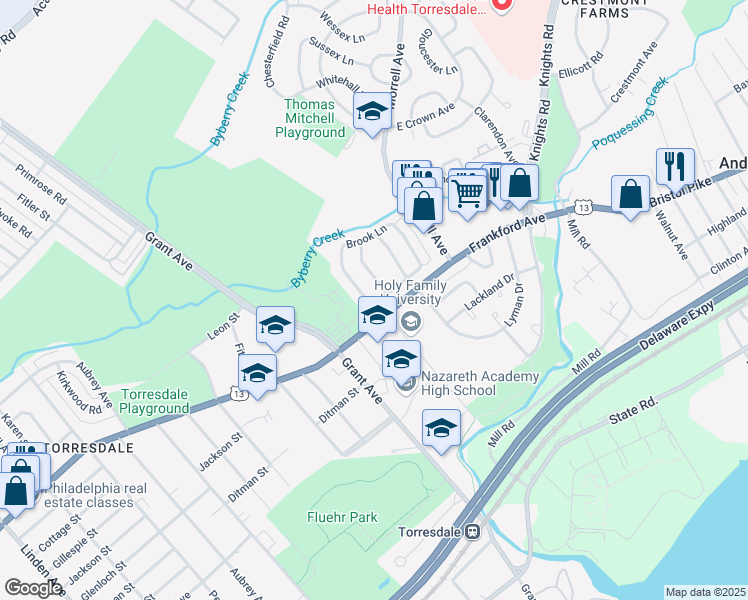 map of restaurants, bars, coffee shops, grocery stores, and more near 3978 Stevenson Street in Philadelphia