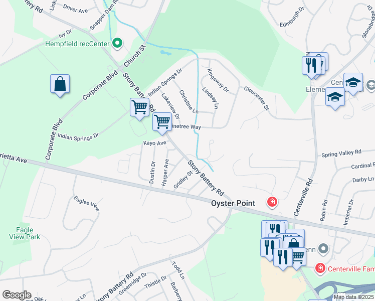 map of restaurants, bars, coffee shops, grocery stores, and more near 810 Huntington Place in Lancaster