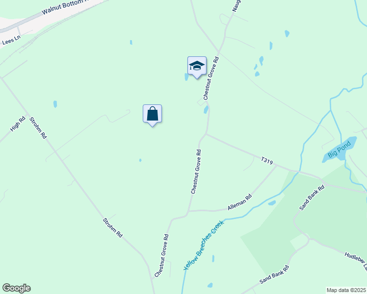 map of restaurants, bars, coffee shops, grocery stores, and more near 90 Chestnut Grove Road in Shippensburg
