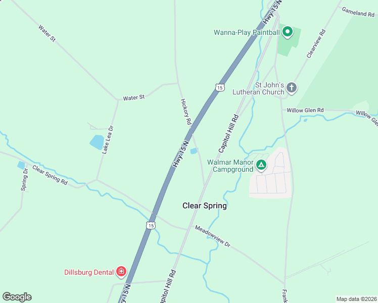 map of restaurants, bars, coffee shops, grocery stores, and more near 304 Hickory Road in Dillsburg