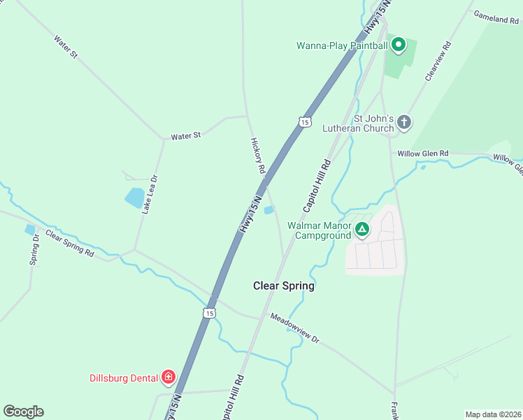 map of restaurants, bars, coffee shops, grocery stores, and more near 304 Hickory Rd in Dillsburg