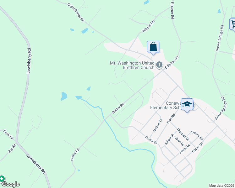 map of restaurants, bars, coffee shops, grocery stores, and more near 95 Butter Road in York