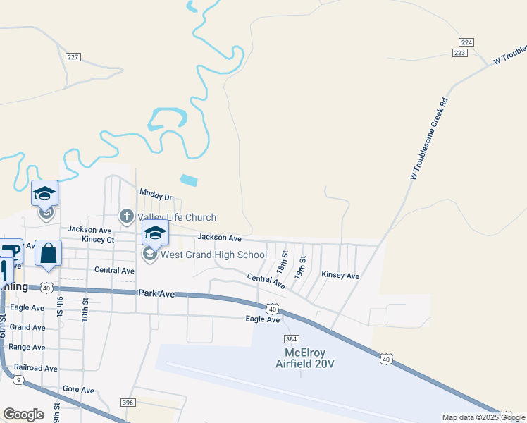 map of restaurants, bars, coffee shops, grocery stores, and more near 1675 Jackson Avenue in Kremmling