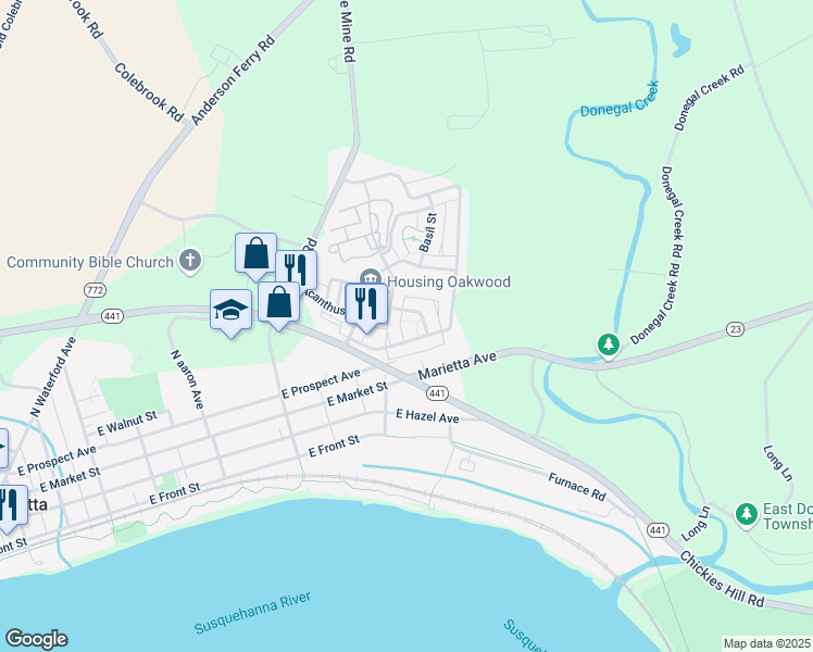 map of restaurants, bars, coffee shops, grocery stores, and more near 213 Heathersage Drive in Marietta