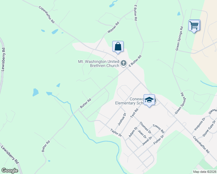 map of restaurants, bars, coffee shops, grocery stores, and more near 220 Dylan Drive in York