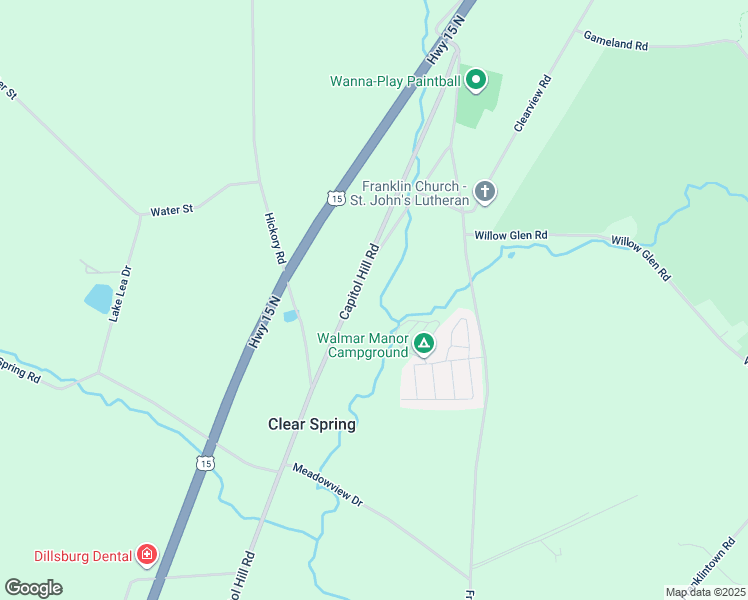map of restaurants, bars, coffee shops, grocery stores, and more near 105 Capitol Hill Road in Dillsburg