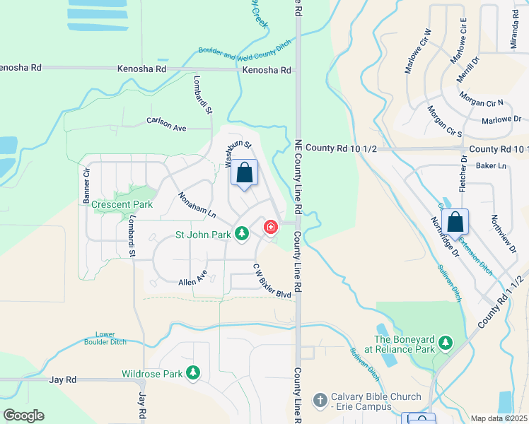 map of restaurants, bars, coffee shops, grocery stores, and more near 1244 Tyler Place in Erie