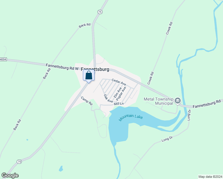 map of restaurants, bars, coffee shops, grocery stores, and more near 10948 Pine Avenue in Fannettsburg