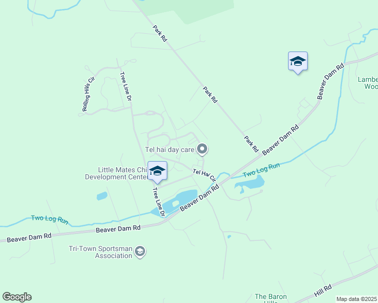 map of restaurants, bars, coffee shops, grocery stores, and more near 8001 Tel Hai Circle in Honey Brook