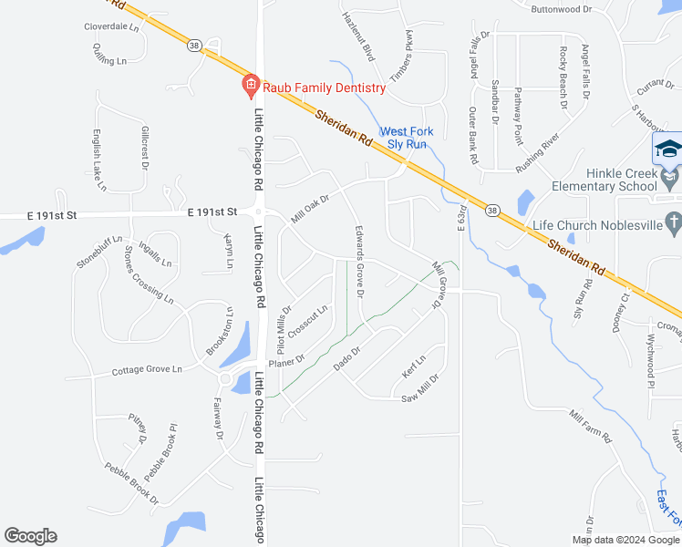 map of restaurants, bars, coffee shops, grocery stores, and more near 18924 Planer Drive in Noblesville