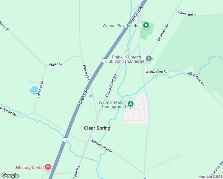 map of restaurants, bars, coffee shops, grocery stores, and more near 105 Capitol Hill Road in Dillsburg