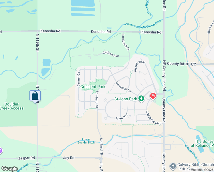 map of restaurants, bars, coffee shops, grocery stores, and more near 1335 Lombardi Street in Erie