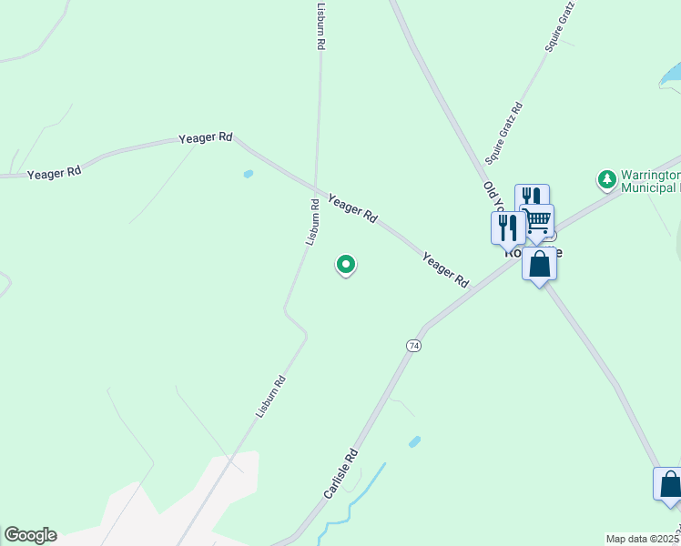 map of restaurants, bars, coffee shops, grocery stores, and more near 1400 Lisburn Road in Wellsville