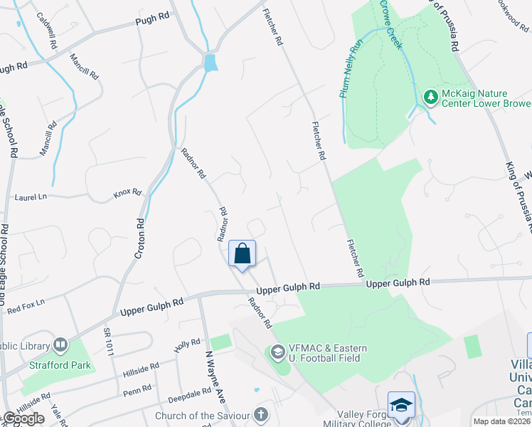 map of restaurants, bars, coffee shops, grocery stores, and more near 1050 County Boundary in Wayne