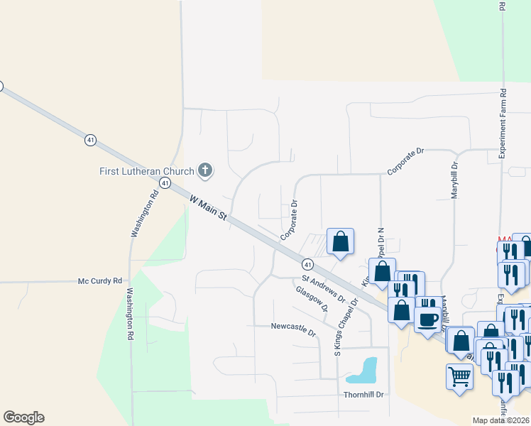 map of restaurants, bars, coffee shops, grocery stores, and more near 2723 Fairview Court in Troy