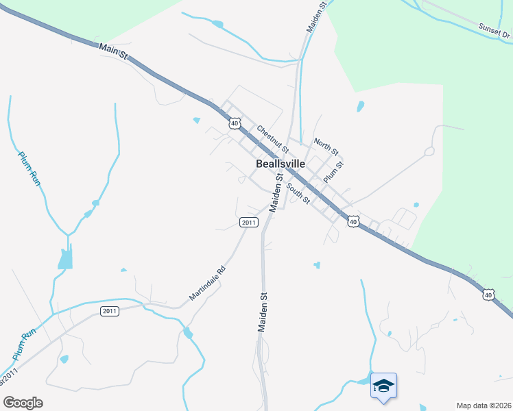 map of restaurants, bars, coffee shops, grocery stores, and more near 3327 State Route 2011 in Scenery Hill