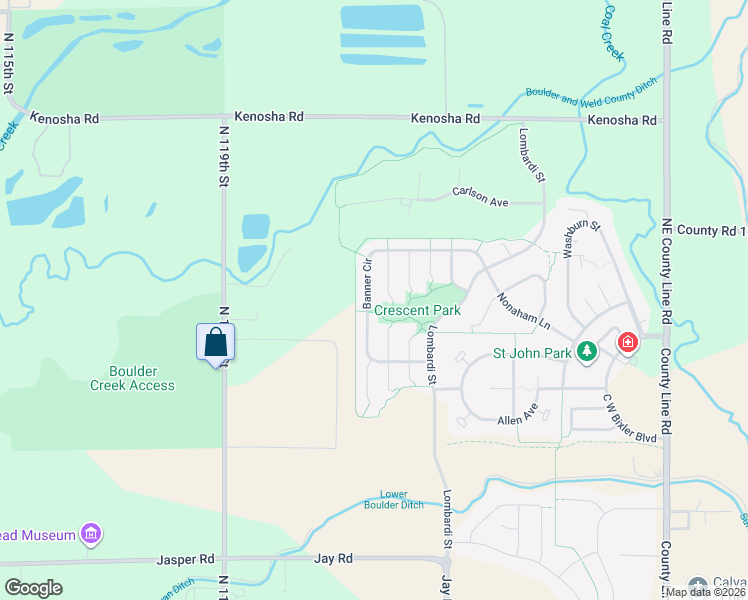 map of restaurants, bars, coffee shops, grocery stores, and more near 1344 Flannagan Court in Erie