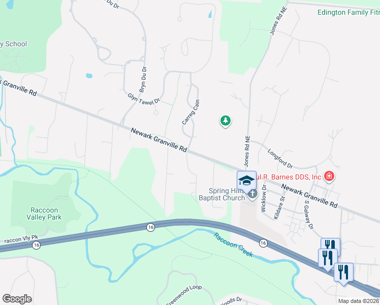 map of restaurants, bars, coffee shops, grocery stores, and more near 1546 County Highway 539 in Granville