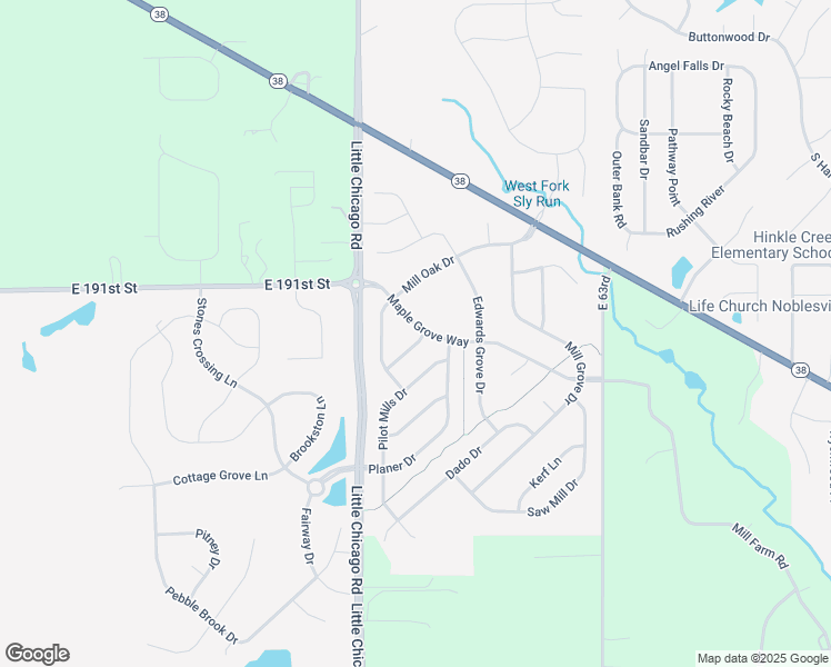 map of restaurants, bars, coffee shops, grocery stores, and more near 18989 Bladed Mills Drive in Noblesville