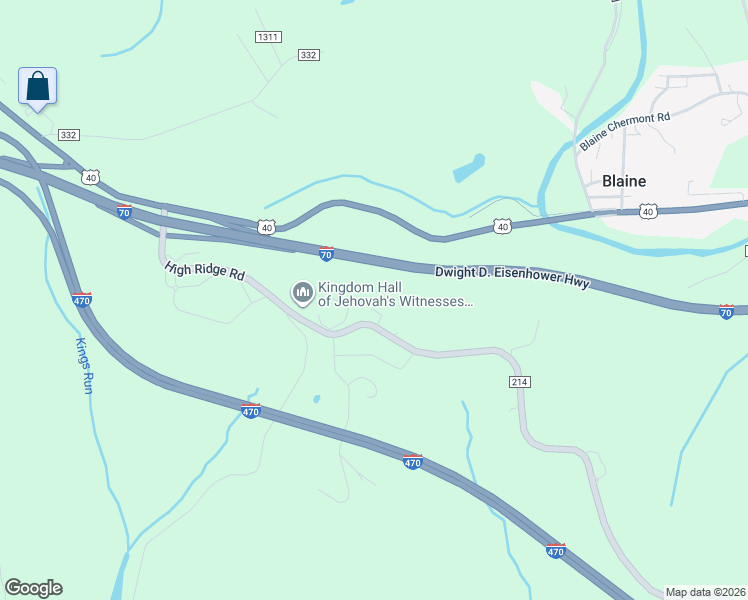 map of restaurants, bars, coffee shops, grocery stores, and more near 53161 Bellaire-High Ridge Road in Bridgeport