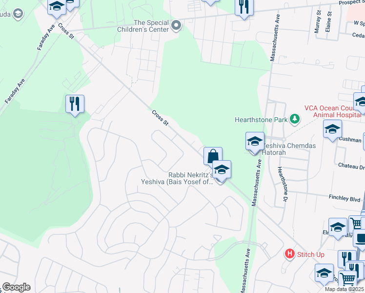 map of restaurants, bars, coffee shops, grocery stores, and more near 99 Eagle Ridge Circle in Lakewood