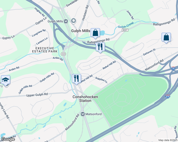 map of restaurants, bars, coffee shops, grocery stores, and more near 133 Timothy Circle in Wayne
