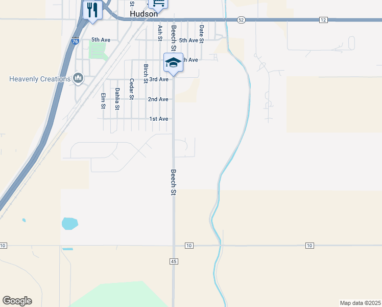 map of restaurants, bars, coffee shops, grocery stores, and more near 100 Beech Street in Hudson