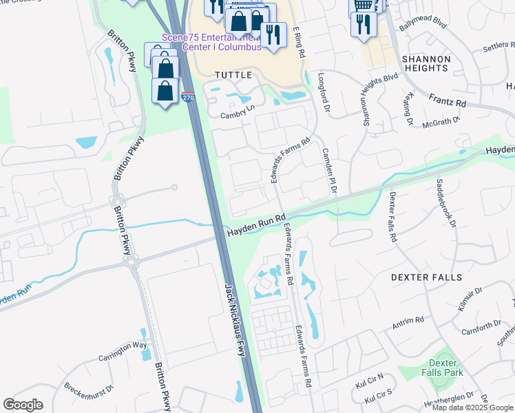 map of restaurants, bars, coffee shops, grocery stores, and more near Hayden Station Way in Dublin