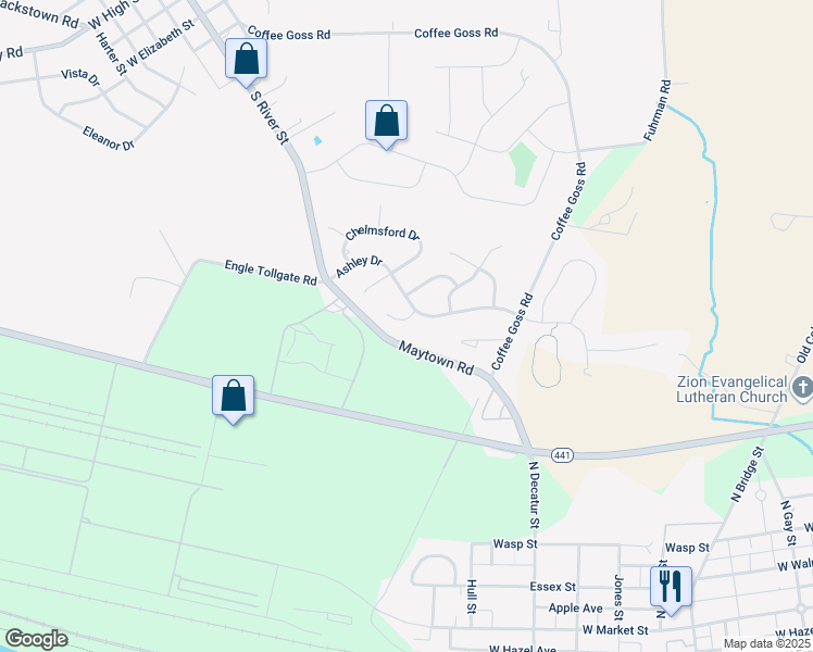 map of restaurants, bars, coffee shops, grocery stores, and more near 3 Price Place in Marietta