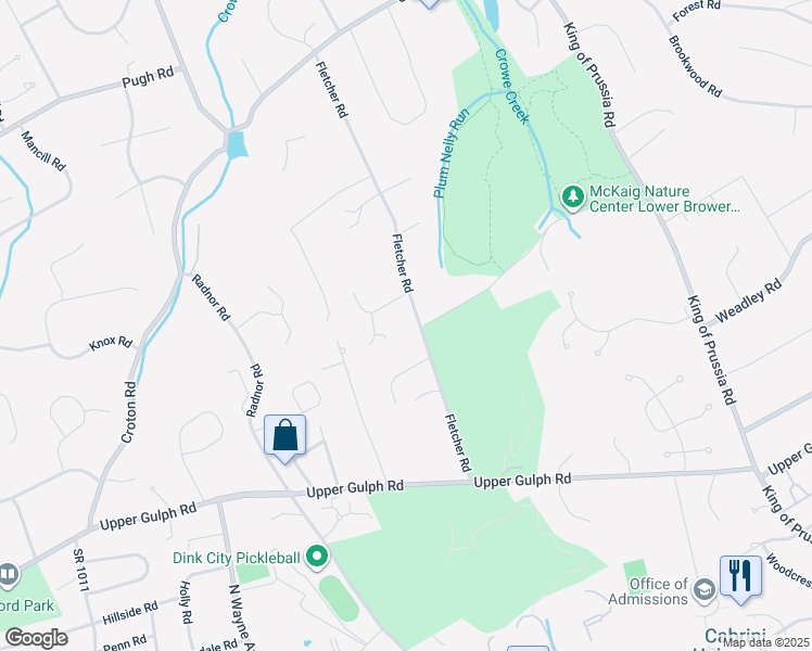 map of restaurants, bars, coffee shops, grocery stores, and more near 645 Fletcher Road in Wayne