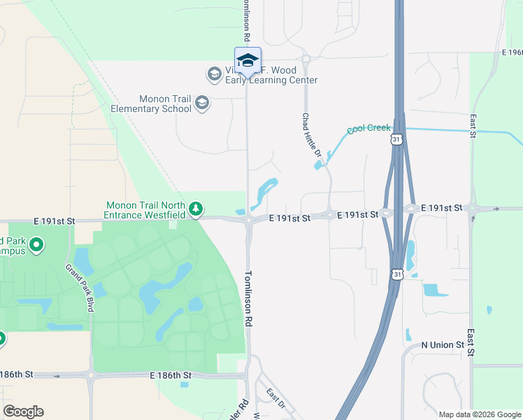 map of restaurants, bars, coffee shops, grocery stores, and more near 1236 East 191st Street in Westfield