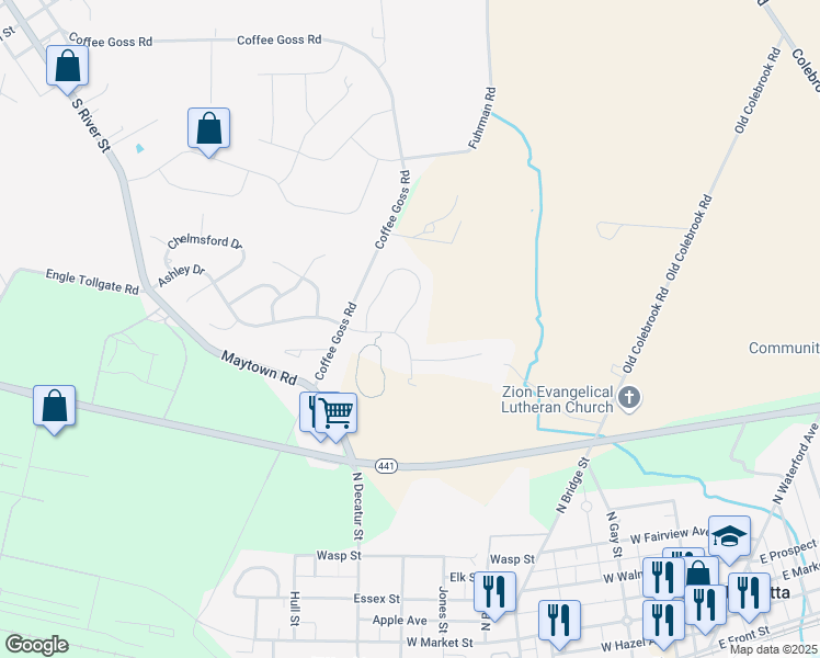 map of restaurants, bars, coffee shops, grocery stores, and more near 450 Alexandria Ct in Marietta