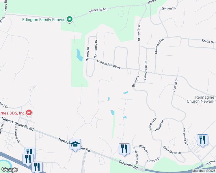 map of restaurants, bars, coffee shops, grocery stores, and more near 190 Victoria Drive in Granville