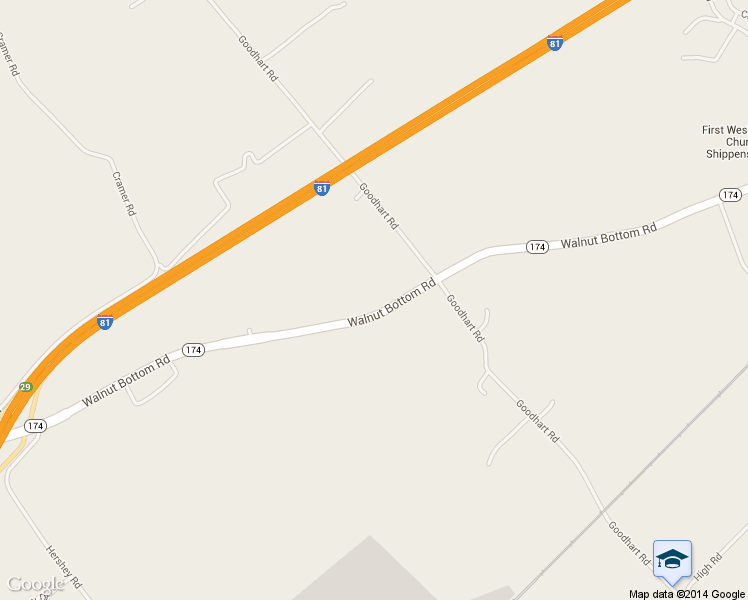 map of restaurants, bars, coffee shops, grocery stores, and more near 321 Walnut Bottom Rd in Shippensburg