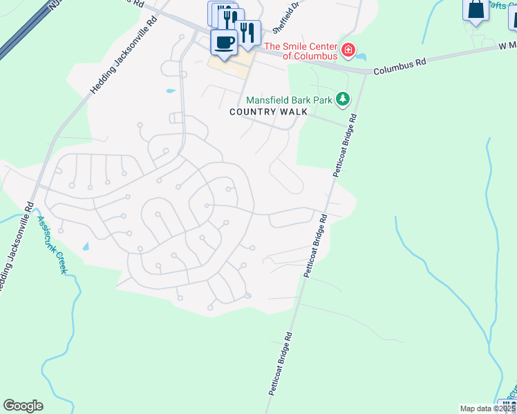 map of restaurants, bars, coffee shops, grocery stores, and more near 202 Wagon Wheel Lane in Mansfield
