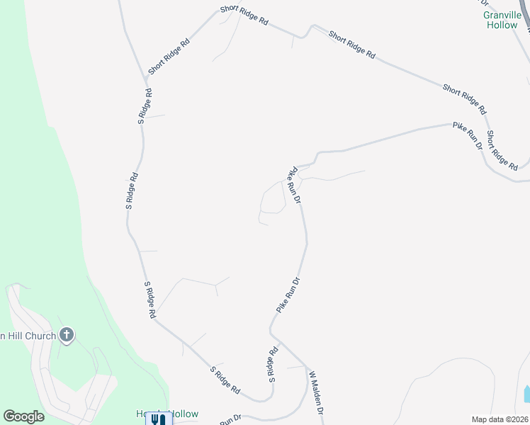 map of restaurants, bars, coffee shops, grocery stores, and more near 68 Vesta Road in Coal Center