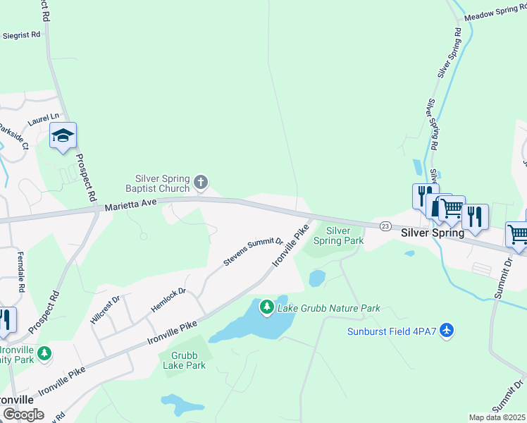 map of restaurants, bars, coffee shops, grocery stores, and more near 3932 Marietta Ave in Columbia