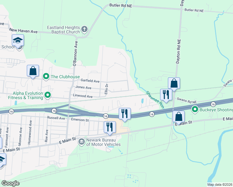 map of restaurants, bars, coffee shops, grocery stores, and more near 963 Jones Avenue in Newark
