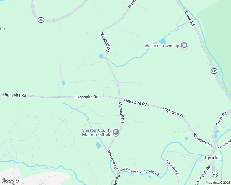 map of restaurants, bars, coffee shops, grocery stores, and more near 211 Highspire Road in Glenmoore