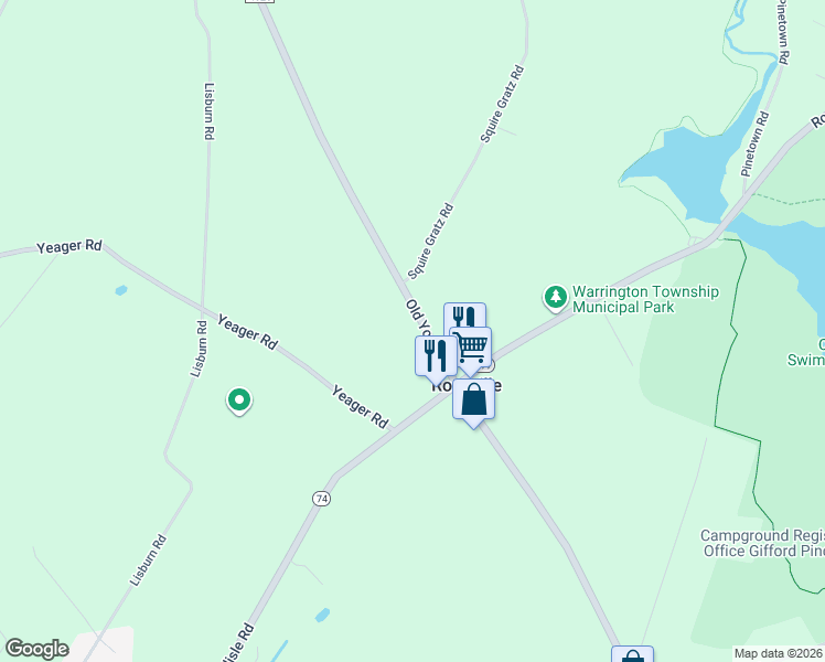 map of restaurants, bars, coffee shops, grocery stores, and more near 70 Old York Road in Wellsville