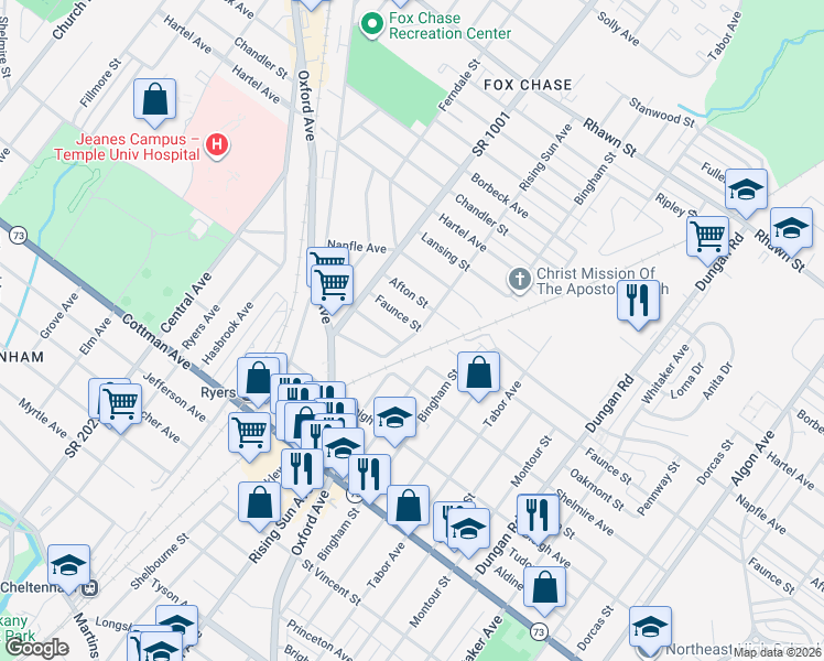 map of restaurants, bars, coffee shops, grocery stores, and more near 946 Oakmont Street in Philadelphia
