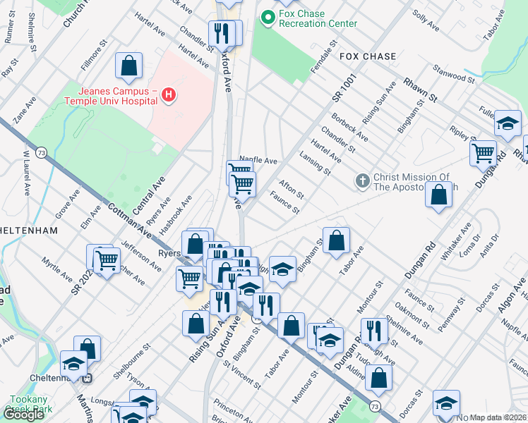 map of restaurants, bars, coffee shops, grocery stores, and more near 926 Shelmire Avenue in Philadelphia