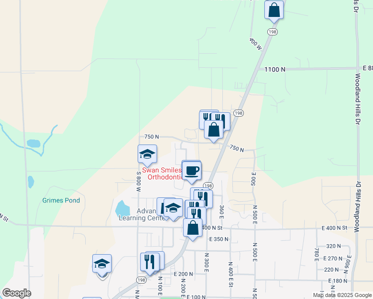 map of restaurants, bars, coffee shops, grocery stores, and more near 708 220 North in Salem