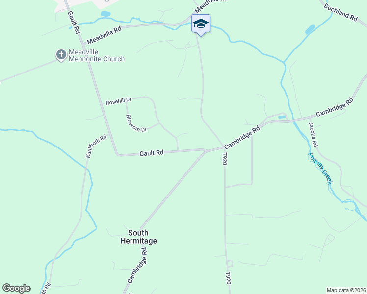 map of restaurants, bars, coffee shops, grocery stores, and more near 5864 Thistle Drive in Narvon