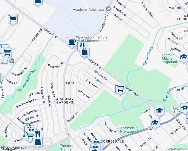 map of restaurants, bars, coffee shops, grocery stores, and more near 3429 Fitler Street in Philadelphia