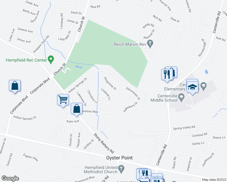 map of restaurants, bars, coffee shops, grocery stores, and more near 812 Kingsway Drive in Lancaster