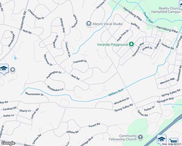 map of restaurants, bars, coffee shops, grocery stores, and more near 134 Pinnacle Point Drive in Lancaster