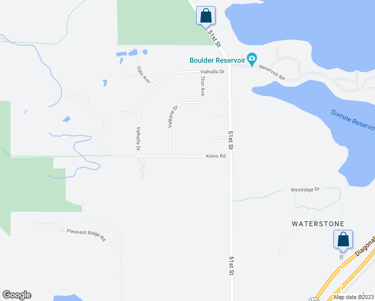 map of restaurants, bars, coffee shops, grocery stores, and more near 4941 Kelso Road in Boulder