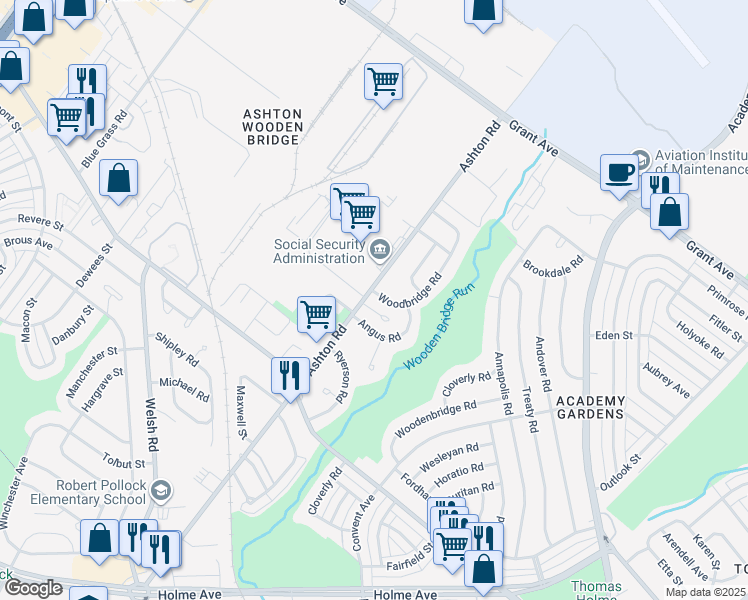 map of restaurants, bars, coffee shops, grocery stores, and more near in Philadelphia